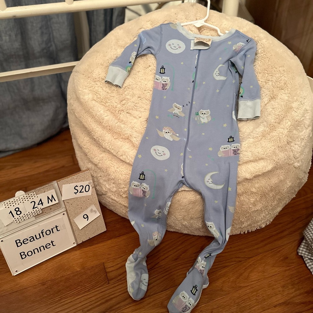 EUC TBBC Baby Boy footed pajamas!